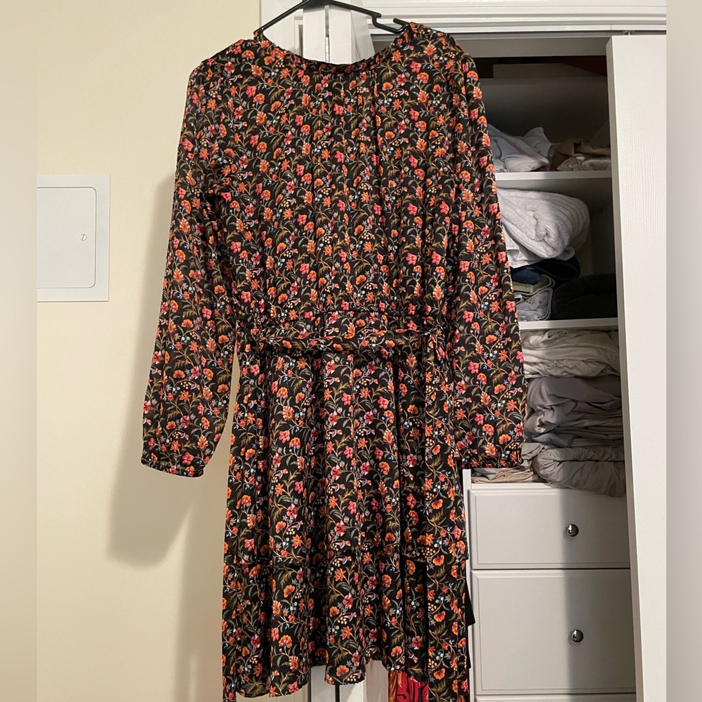 Floral dress, layered, size medium